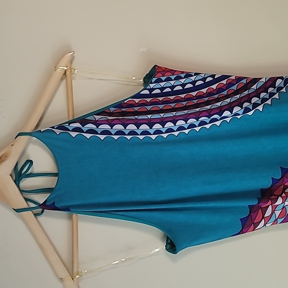 Maxi Women's Long Open String back Dress SZ L - Picture 4 of 13